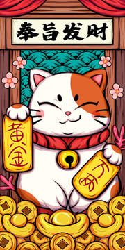國潮招財貓