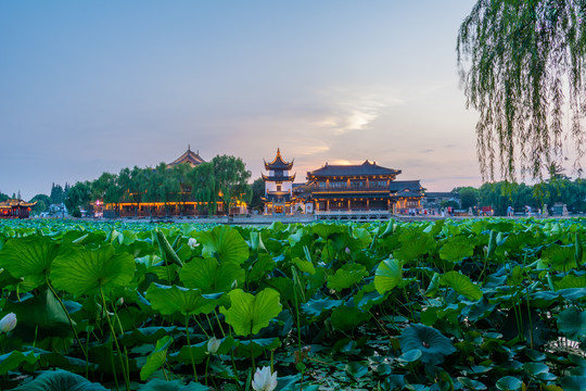 锦溪古镇夜景