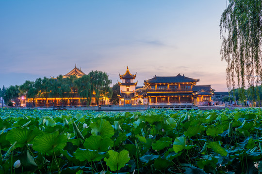 锦溪古镇夜景