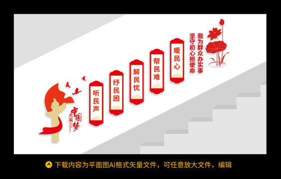 黨建樓梯文化墻