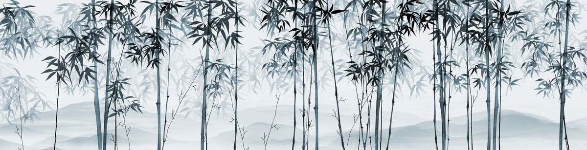 巨幅水墨竹子