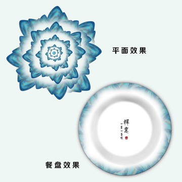 餐盤花面