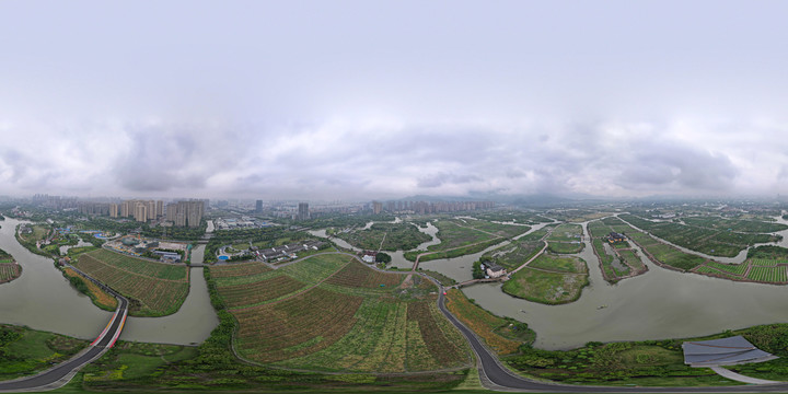 温州三垟湿地全景