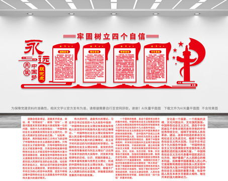 四個(gè)自信文化墻