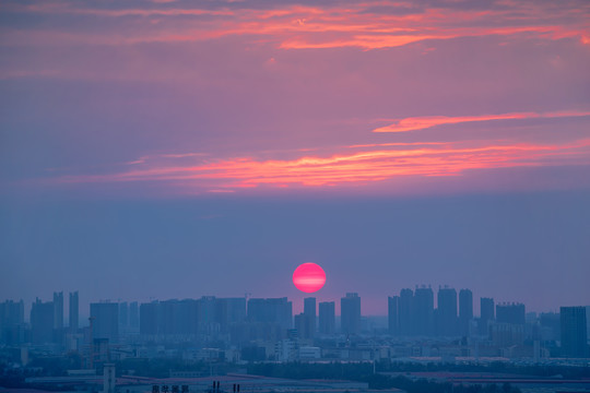 合肥滨湖新区夕照