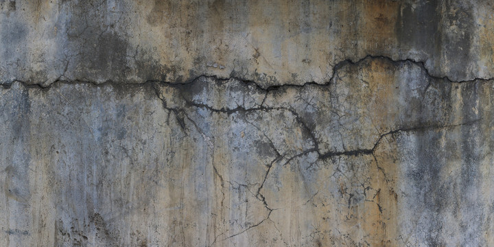 粗糙的裂纹水泥墙砖