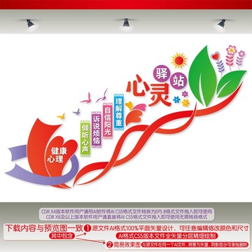 心靈驛站樓梯文化墻