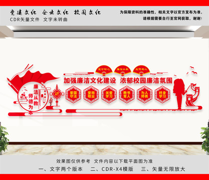 學校廉潔文化墻