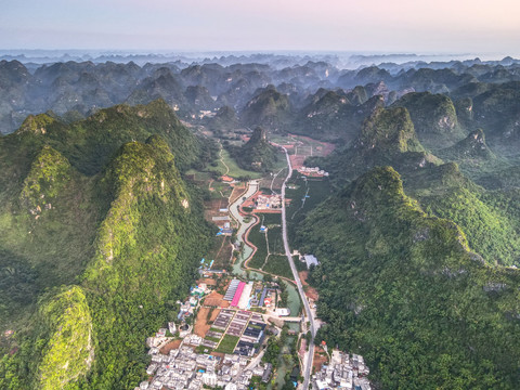 广西山区晨曦