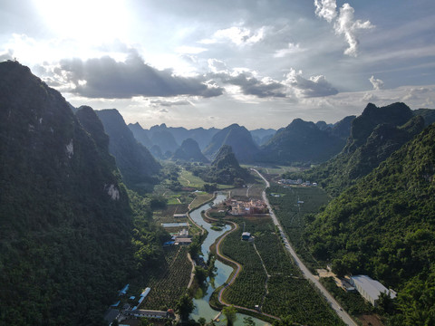 广西山区晨曦