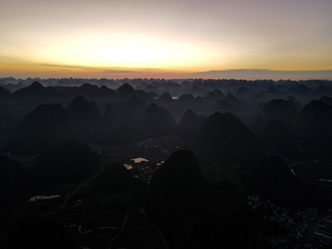 广西山区晨曦