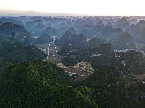 广西山区晨曦