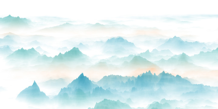 水墨山