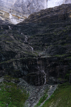 甘孜稻城亚丁冰川瀑布高山流水