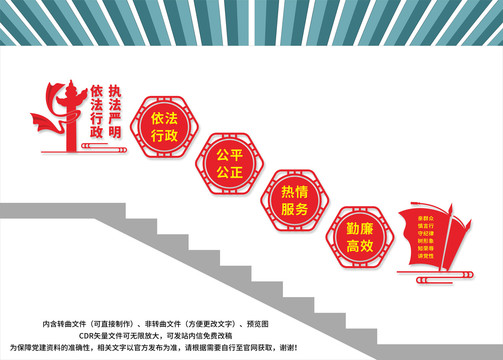 行政執(zhí)法樓梯文化墻