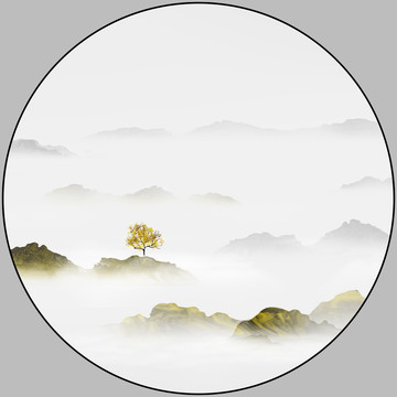 金山银山山水画