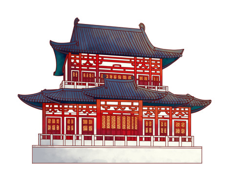 西安地標(biāo)古建筑免摳華清宮