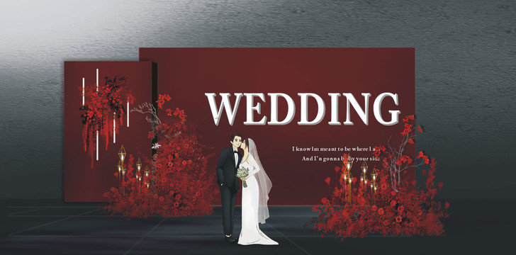 高級(jí)秀場(chǎng)風(fēng)紅白婚禮