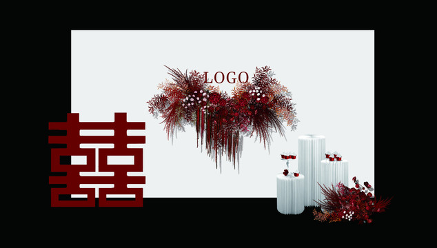 簡(jiǎn)約婚禮迎賓區(qū)