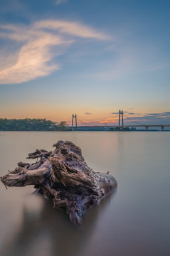 长沙浏阳河水面