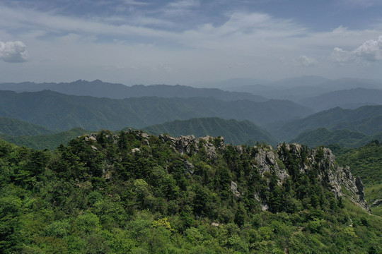 航拍山脉山川秦岭