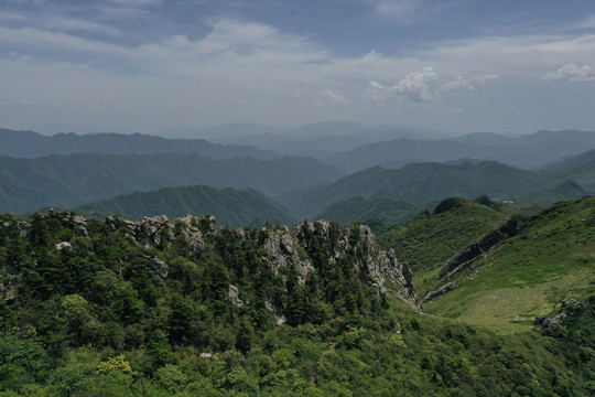 航拍山脉山川秦岭