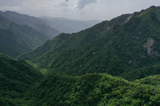 航拍秦岭山脉