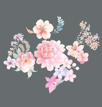 手繪花數(shù)碼印花