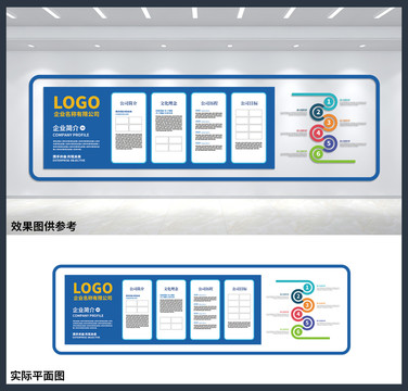 企业宣传展板公司办公室文化墙