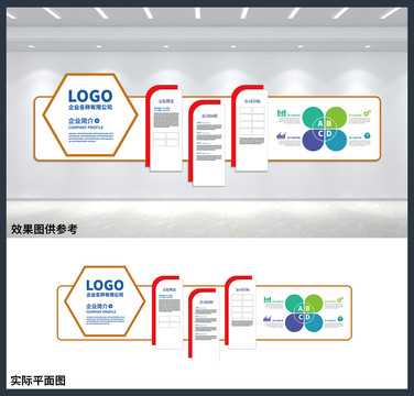 企业简介展板公司介绍文化墙