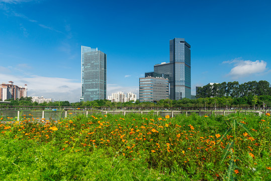 南沙蕉门公园地标建筑风景