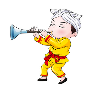 嗩吶小子卡通