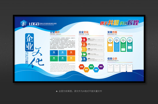 企業(yè)文化形象墻展板