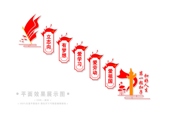 新時代好少年樓梯間文化墻