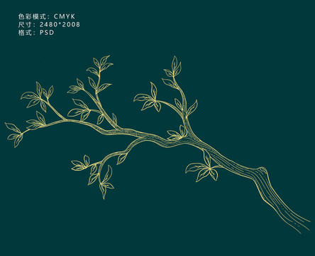樹(shù)枝線稿