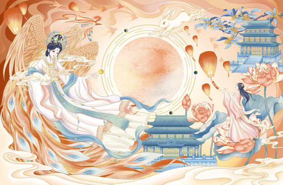 中秋節(jié)插畫