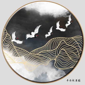 圓形線條掛畫