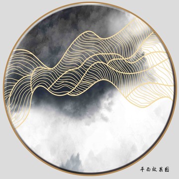 中式線條裝飾畫