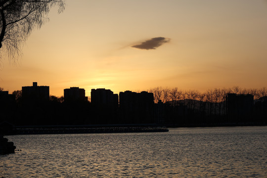 夕阳下的城市