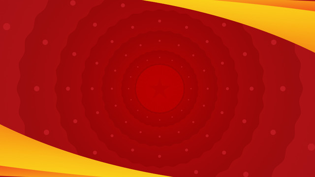紅色同心圓黃色邊角小標(biāo)題背景