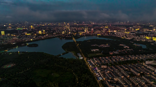 雨后的中国长春城市景观