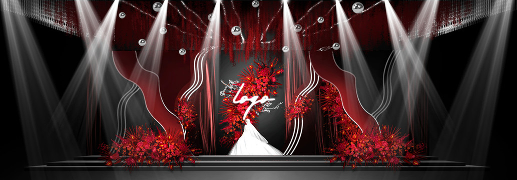 红黑婚礼舞台