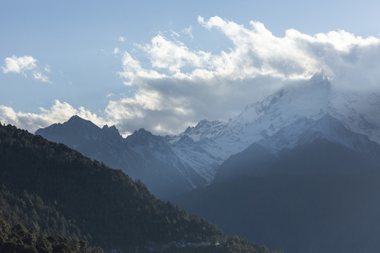 云南香格里拉德钦梅里雪山风景