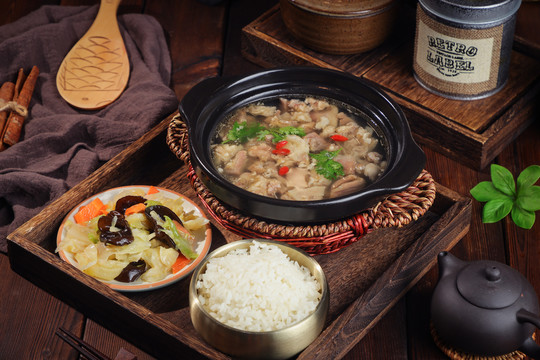 清炖肉筋米饭套餐