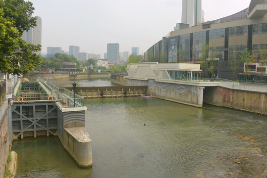 成都府河水利建筑闸坝