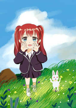 女孩與兔子