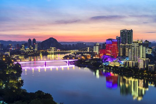 柳州城市夜景灯光