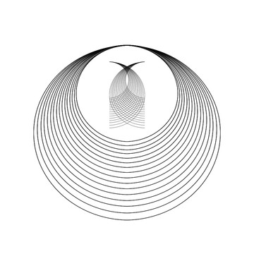 圆形抽象线条元素