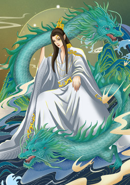 雙龍插畫