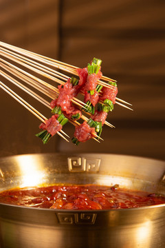 香菜牛肉串串